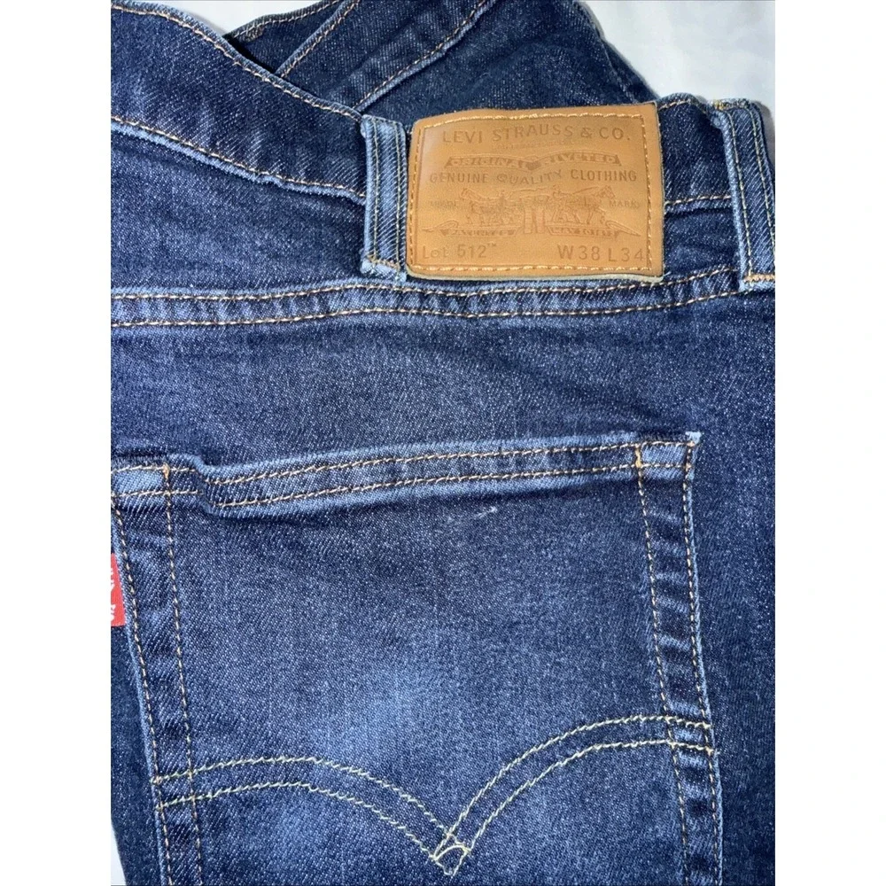 Levi's 512 Jeans Men's38x34 Blue Premium Denim Dark Wash